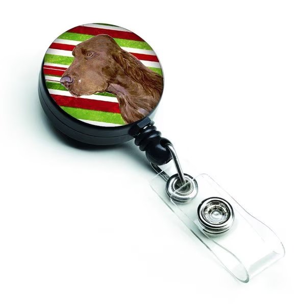 Field Spaniel Candy Cane Holiday Christmas Retractable Badge Reel, Carolines Treasures, Mfr#: SS4594BR